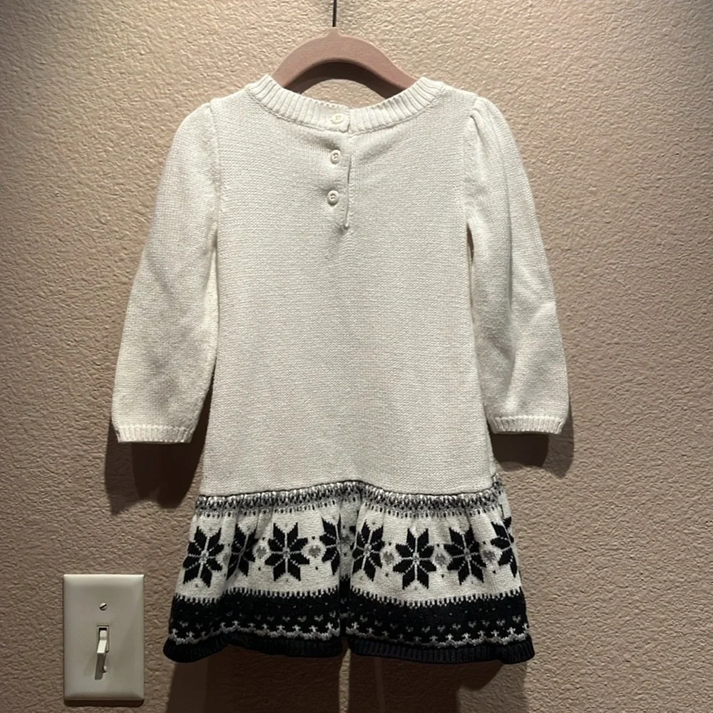 Gymboree Girl’s Fair Isle Nordic Snowflake Sweater Dress 18-24 Months